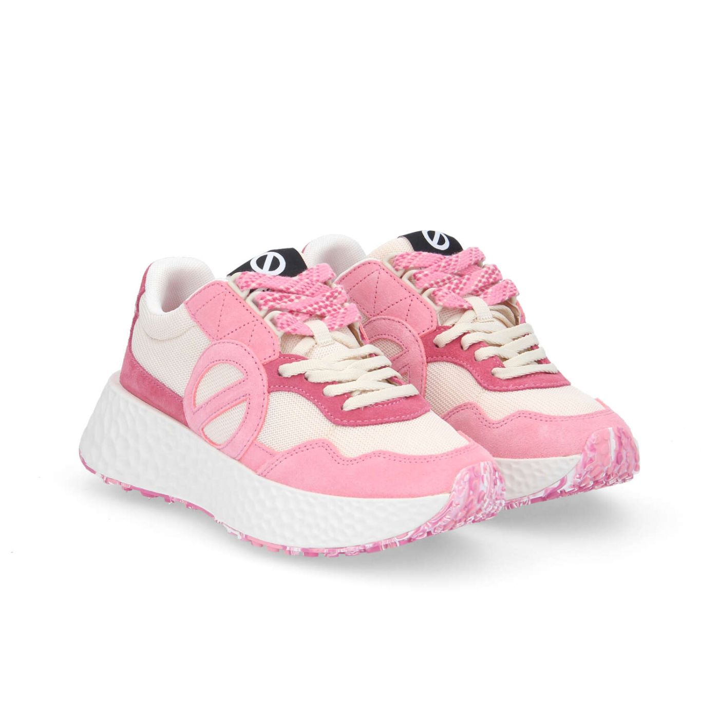 CARTER MILKSHAKE W - SUEDE/KNIT/SUED - PINK/OFF WHITE